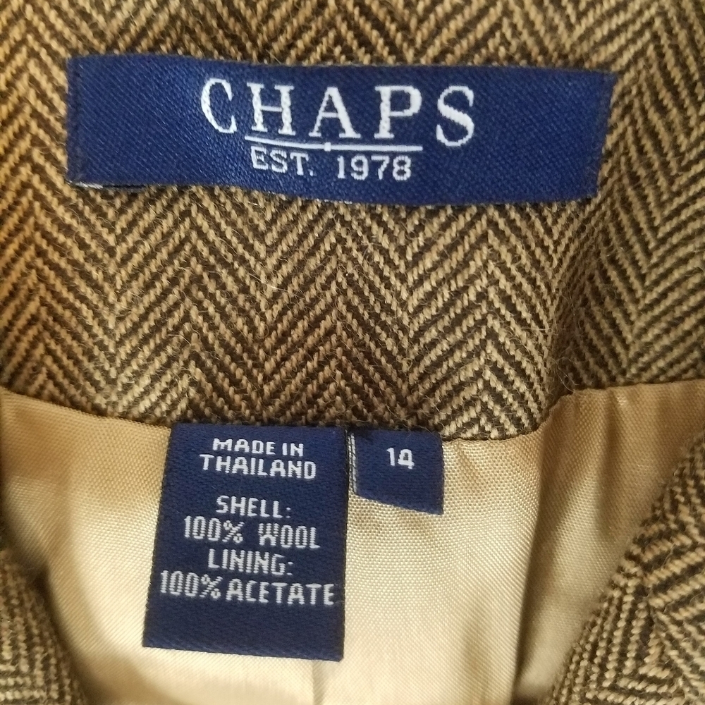 Chaps 100% Wool Button Front Blazer - image 5
